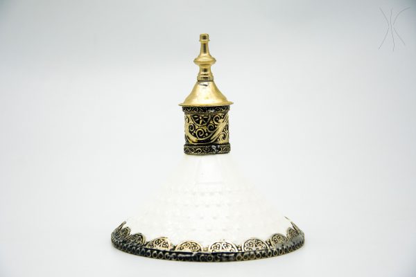 Antique glass and metal bowl - Moroccan glass Bowl - Very beautiful moroccan antique decor