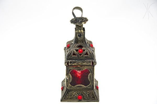 Antique Moroccan Mosaic Lamp - Moroccan glass and metal lamp - Very beautiful moroccan antique decor for luxurious palace
