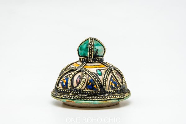 Vintage Pottery jar Moroccan vase Arabian Art chic luxurious Decor