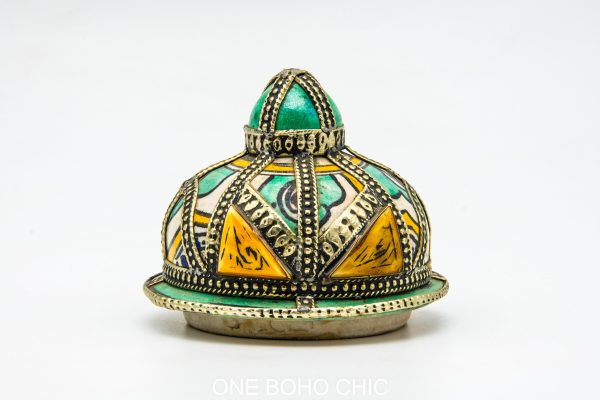 unique rare ash jar made in morocco shefl decoration