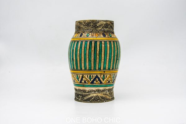 Vintage Pottery Pot Moroccan vase Arabian Art chic luxurious Decor