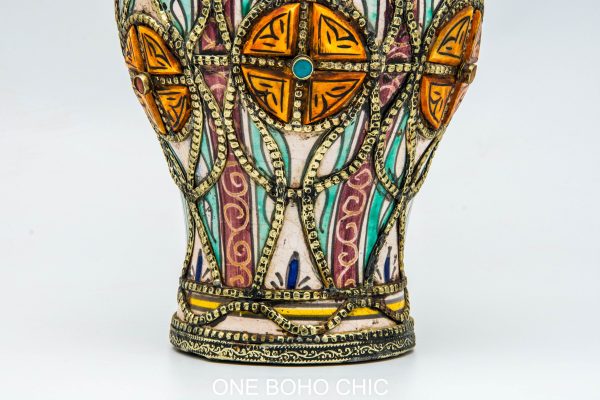 Old Moroccan ash jar Arabian Art chic luxurious Decor