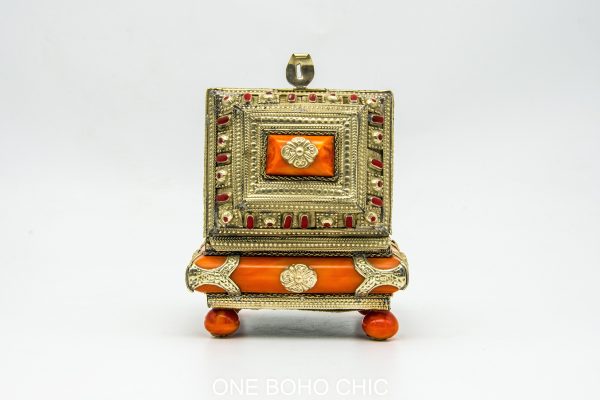red berber antique jewelry box decor