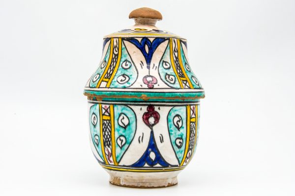 Old Moroccan Pottery vase Arabian Art chic luxurious Decor
