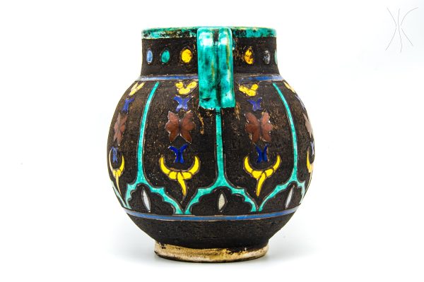 Vintage Pottery jar Moroccan art for office or