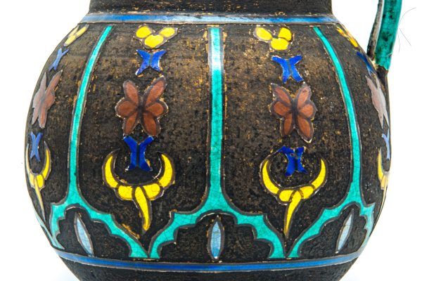 Vintage Pottery jar Moroccan art for office or