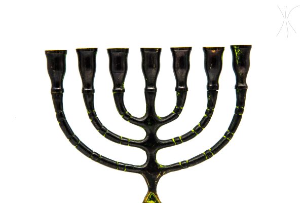 Vintage Hanukkah Menorah Jewish Lamp, Rare candlestick moroccan Art Decor - Very beautiful moroccan antique decor