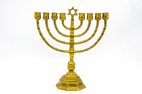 Vintage Hanukkah Menorah Jewish Lamp, Rare candlestick moroccan Art Decor - Very beautiful moroccan antique decor