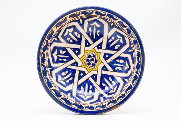 Moroccan Patterned Earthenware Bowls, Very beautiful moroccan antique decor