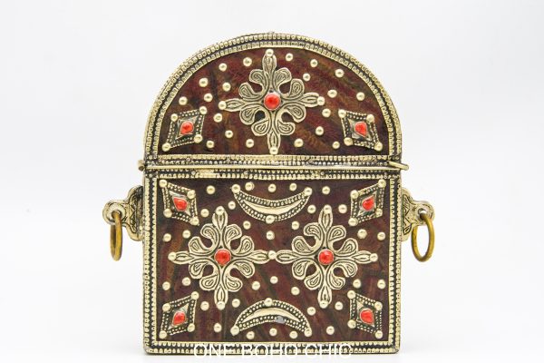 hand engraved moroccan vintage moroccan antique bone and metal jewelry box