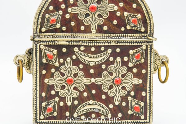 hand engraved moroccan vintage moroccan antique bone and metal jewelry box