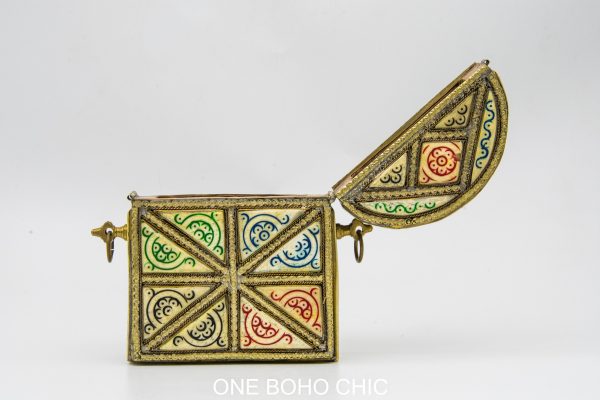 hand engraved moroccan vintage moroccan antique bone and metal jewelry box