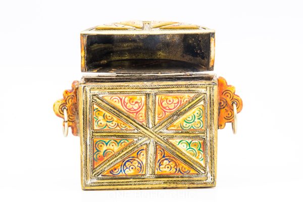 hand engraved moroccan vintage moroccan antique bone and metal jewelry box