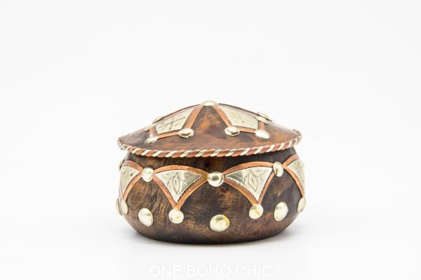 Moroccan Wood and metal Bowl - Very beautiful moroccan antique decor