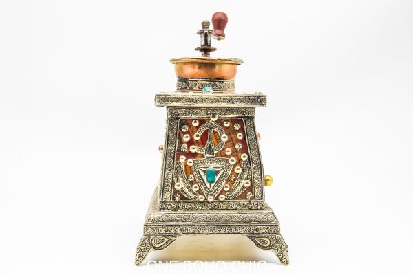 Vintage Moroccan Metal coffee machine - Retro Manual Coffee