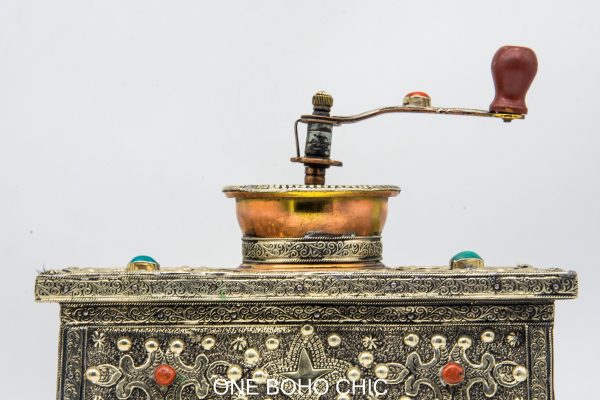 Vintage Moroccan Metal coffee machine - Retro Manual Coffee