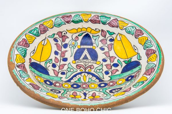 Moroccan Patterned Earthenware Bowls, Very beautiful moroccan antique decor