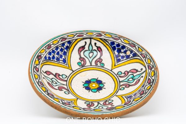 Moroccan Ceramic and Metal Bowl, Very beautiful moroccan antique decor