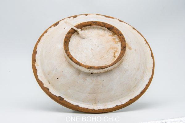 Moroccan Ceramic and Metal Bowl, Very beautiful moroccan antique decor