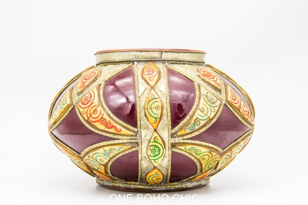 Old Moroccan Ceramic Ashtray Arabian Art chic luxurious Decor