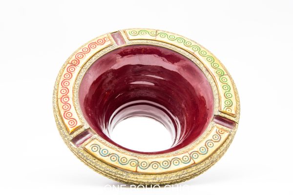 Old Moroccan Ceramic Ashtray Arabian Art chic luxurious Decor