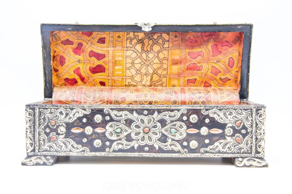 Vintage Moroccan chest - Moroccan Metal and wood Chest, Moroccan home decor