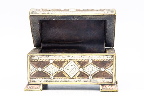 Vintage Moroccan chest - Moroccan Metal and wood Chest, Moroccan home decor