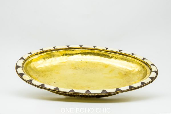 Antique Moroccan copper dinning set table decor - Vintage moroccan bowl