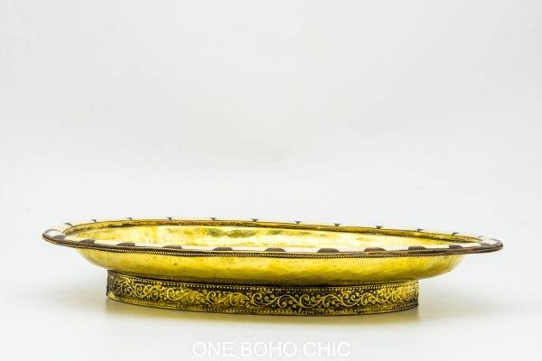 Antique Moroccan copper dinning set table decor - Vintage moroccan bowl