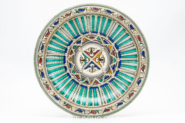 Moroccan Ceramic and copper Bowl, Very beautiful moroccan antique decor