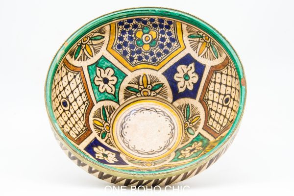 Moroccan Ceramic Bowl, Very beautiful moroccan antique decor