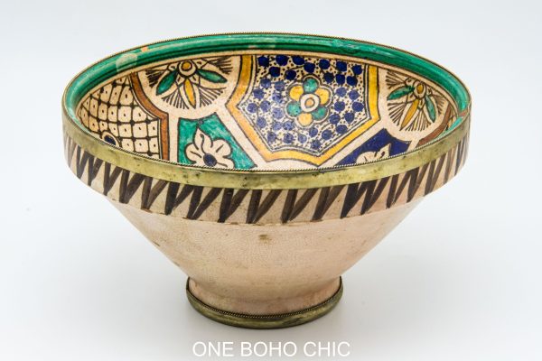 Moroccan Ceramic Bowl, Very beautiful moroccan antique decor