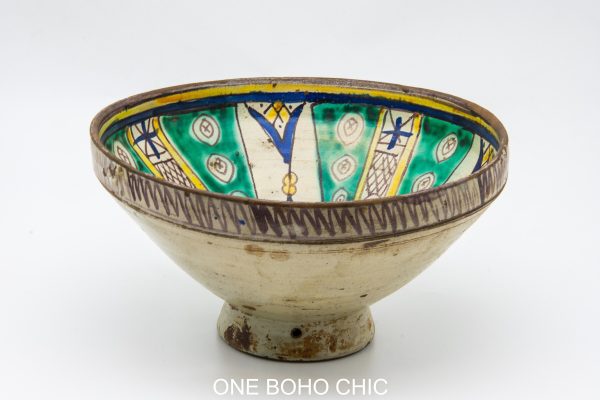 Moroccan Ceramic Bowl, Very beautiful moroccan antique decor