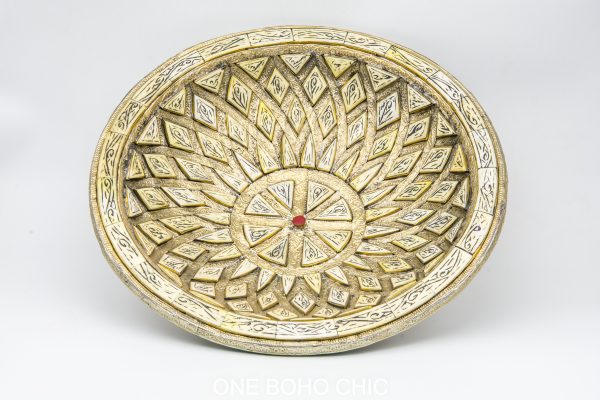 Moroccan Ceramic and bone Bowl, Very beautiful moroccan antique decor