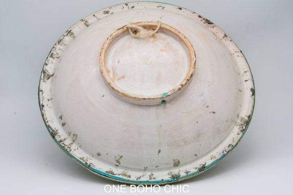 Moroccan Ceramic and bone Bowl, Very beautiful moroccan antique decor