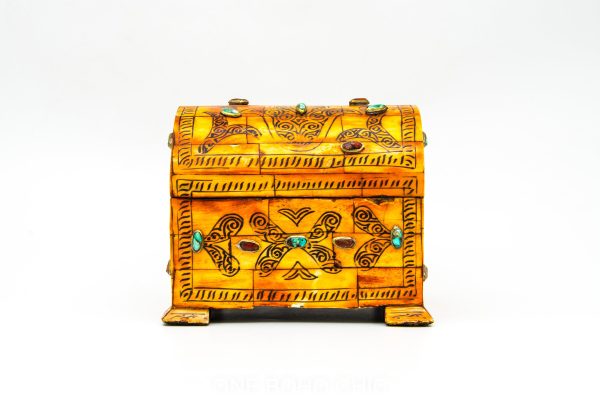 Chest ethnic handmade beautiful jewelery box with moroccan motif Very beautiful moroccan antique decor