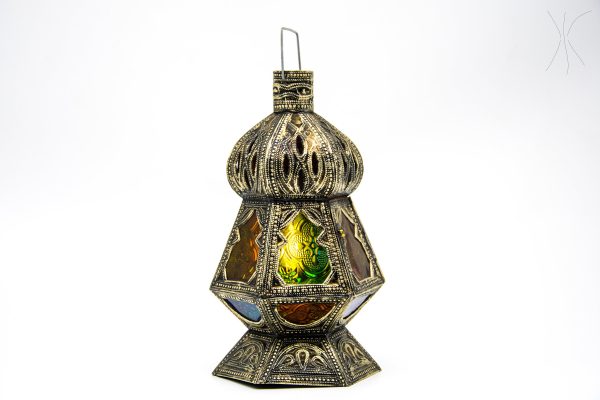 Antique Moroccan Mosaic Lamp - Moroccan glass and metal lamp - Very beautiful moroccan antique decor for luxurious palace