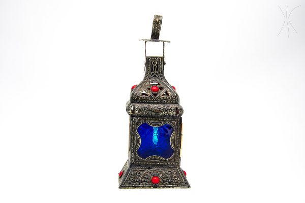 Antique Moroccan Mosaic Lamp - Moroccan glass and metal lamp - Very beautiful moroccan antique decor for luxurious palace