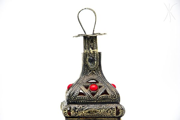 Antique Moroccan Mosaic Lamp - Moroccan glass and metal lamp - Very beautiful moroccan antique decor for luxurious palace