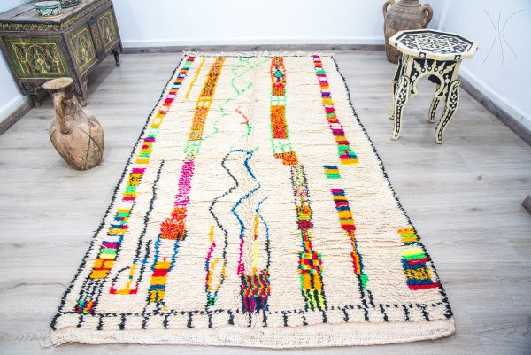 Moroccan rug Hand knotted - Beni ourain rug - all wool berber rug - handmade rug - Genuine lamb wool