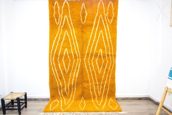 Authentic Moroccan Rug Vintage Rug Handmade | Orange Rug