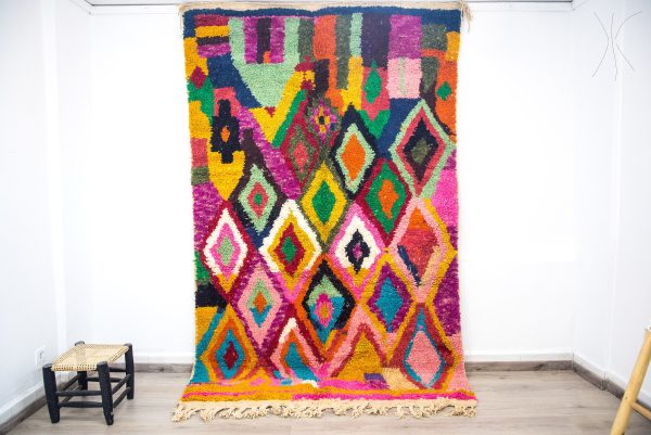 Colorful Moroccan rug,Tuft Rug, sheepskin rug,Nordic Geometric Rug, modern rug, tufted rug,dada rug