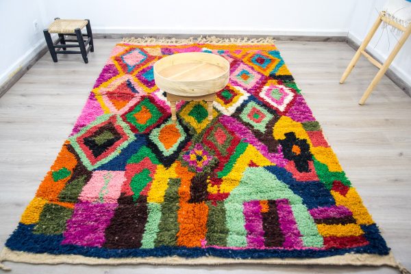 Colorful Moroccan rug,Tuft Rug, sheepskin rug,Nordic Geometric Rug, modern rug, tufted rug,dada rug