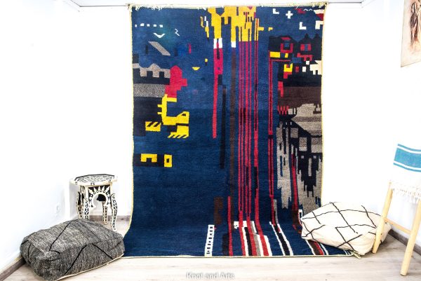 Colorful Moroccan rug,Tuft Rug, sheepskin rug,Nordic Geometric Rug, modern rug, tufted rug,dada rug