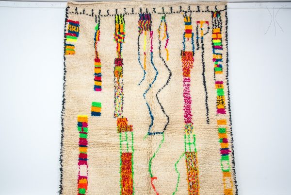Moroccan rug Hand knotted - Beni ourain rug - all wool berber rug - handmade rug - Genuine lamb wool
