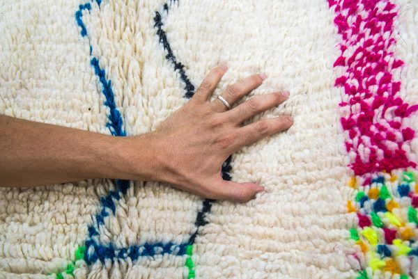 Moroccan rug Hand knotted - Beni ourain rug - all wool berber rug - handmade rug - Genuine lamb wool