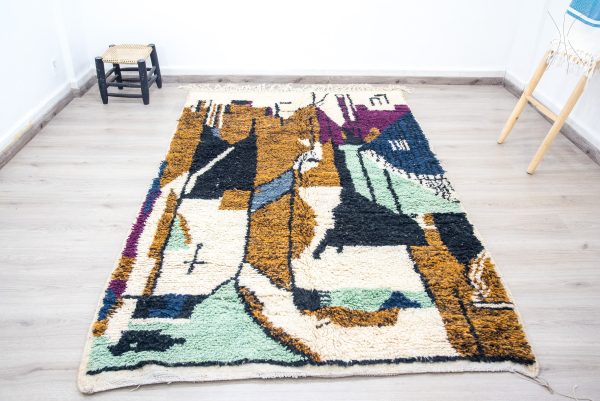 Colorful Moroccan rug,Tuft Rug, sheepskin rug,Nordic Geometric Rug, modern rug, tufted rug,dada rug