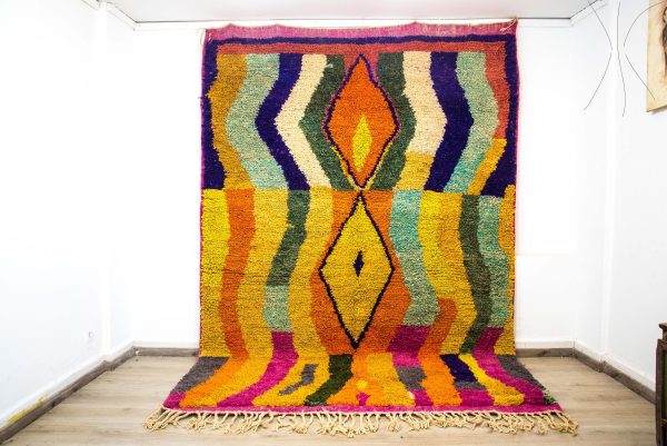 ANTIQUE BERBER RUG - Mrirt Wool Rug - Authentic large carpet - Wool Area Rug - Living Room Gift Special and rare Beni Mrirt 3*2M or 10*7 Ft