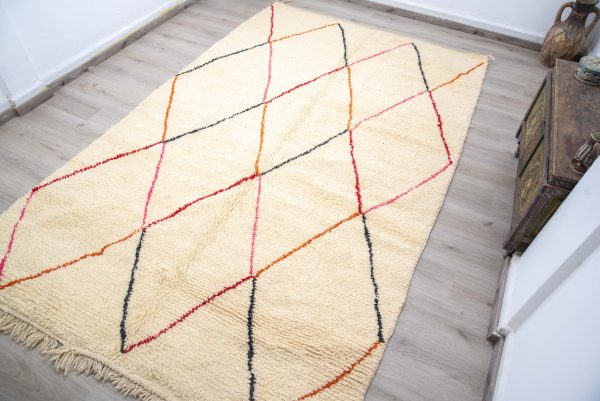 9.8x6.2 ft Moroccan Beni Ourain Rug , Berber Rug , Hand Knotted Rug , Handmad Wool Rug , Berber Teppich ,Vintage Berber Rug, Moroccan Carpet