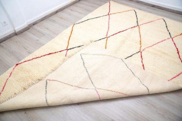 9.8x6.2 ft Moroccan Beni Ourain Rug , Berber Rug , Hand Knotted Rug , Handmad Wool Rug , Berber Teppich ,Vintage Berber Rug, Moroccan Carpet